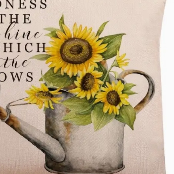 NEW KINDNESS IS THE SUNSHINE IN WHICH VIRTUE GROWS LINEN PILLOW COVER 17.7" - Picture 5 of 5